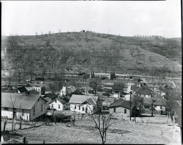 View of houses and the Carr China Co. in Grafton, W. Va. 