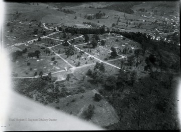 Aerial view of the Bluemont Cemetery, Grafton, W. Va.