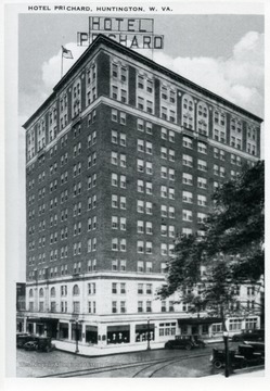 Postcard of the Hotel Prichard building in Huntington, West Virginia.