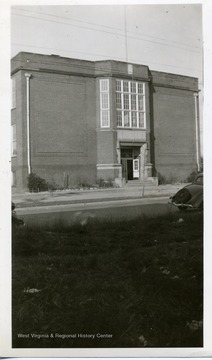 Entrance to Johnson School in Huntington, West Virginia.