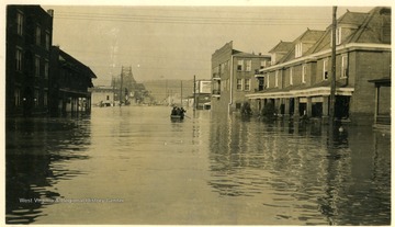 'Looking out 6th St. toward the Ohio Bridge from 5th Avenue.'