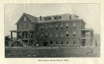 The front of a building at the West Virginia Colored Orphan's Home in Huntington, West Virginia.