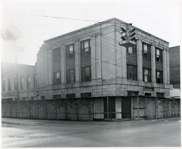 The People's Trust Company building with a blocked off sidewalk, Martinsburg, W. Va.