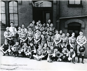 Group portrait of Boy Scouts.