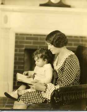 Virginia Riddleburger Wilson with her son, Robert Wilson. Virginia was married to baseball hitting legend, Lewis Robert "Hack" Wilson. In 1930 while playing for the Chicago Cubs, Wilson belted 56 homeruns and hammered in 191 RBIs which is the major league record.