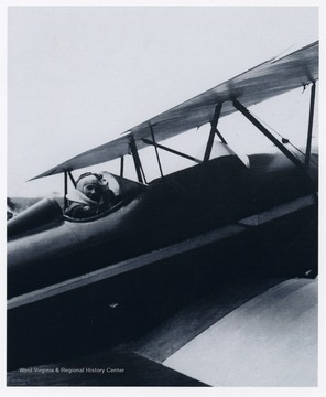 'Melba Gorby Beard, 1907-1987. This photo of Melba in her plane was probably taken at the time she visited her hometown of New Martinsville, West Virginia in the 1930's and had the great adventure with her cousin, Mary Louise Gorby.'