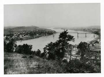 A view of Parkersburg, West Virginia and Belpre, Ohio in the 1890s.