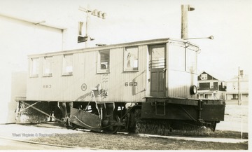 'Monongahela - West Penn Public Service Co.  Color, Orange.  Roof, Flat.  Remarks, McGuire Sweeper.  E. G. Mateer, Jr. Camp Hill, PA.'