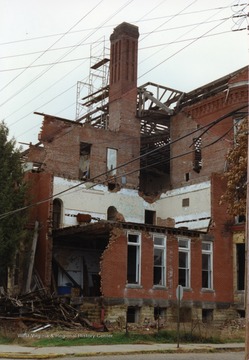 Demolition of Sistersville High School, Sistersville, W. Va.