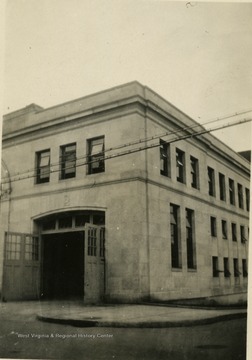 The front and side of the City Hall in Morgantown, West Virginia.