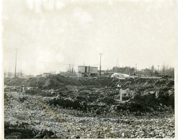 The construction site of the new C and P Telephone Exchange at Suncrest, in Morgantown, West Virginia.