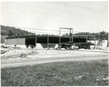 Bowling alley under construction on Chestnut Ridge Road, Morgantown, W. Va.