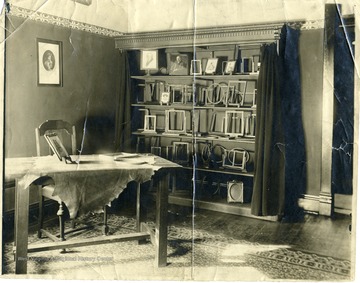 Probably the interior of Rogers Photo Studio on Pleasant Street in Morgantown, West Virginia.