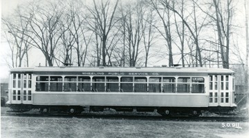 'Wheeling Public Service Company; No. 103; Builder Kuhlman Car Company; Seats 48 passengers; At Wheeling, W. Va.