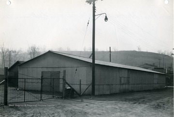 'United States Engineer Office. Corps of Engineers United States Army. Pittsburgh, Pennsylvania. Morgantown Ordnance Works-Morgantown, West Virginia: Brick Storage Building-looking West. January 13, 1944. No. 21625.'