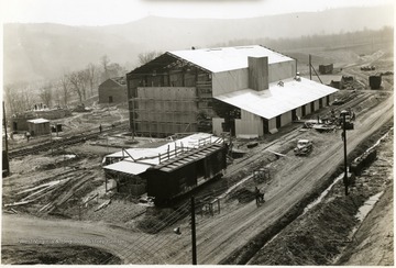 '11:00 A.M. April 15, 1941.  Looking Southeast at coke oven area from tower No. 2.'