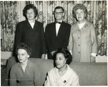 Back row, left to right: Dee Walls, unknown, Mrs. Quinn 'Ellie' Curtis, school psychologist.