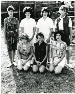 Top row, left to right: Jane McClung, Mary Frances Duffer, Jane Taylor and Mary Beth Quigley.  Bottom row, left to right: Judy Haley, Teresa DeAngelis and Mary Ann Sellaro.
