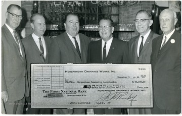 From left to right: C. Glen Zinn, unknown, Jennings Randolph, J. W. Ruby, Martin Piribek, Charles Baker.