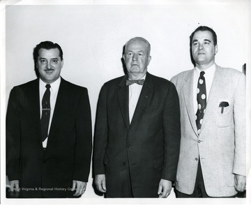 Left to right are Bernard Wytko, Cliff Hough and Ben Ulrich, Councilmen of Morgantown, West Virginia.