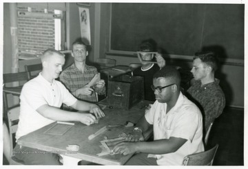 Left to right: Cecil Smyth, Terry Gatian, Richard Hurley, Stanley Dixon, and Larry Gatian.