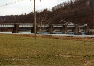 A view of the lock and dam on the Monongahela River in Morgantown.