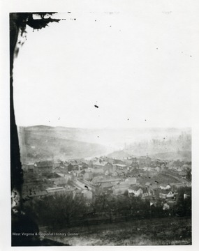 A view of Morgantown, West Virginia pre-1891. 'This may be reversed.'