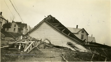 Building leveled by the tornado.