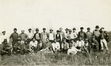 Morgantown Airport Project. The original crew of workmen (less 2) on the first day, November 6, 1935.