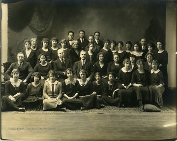 Group portrait of faculty from a Morgantown school.