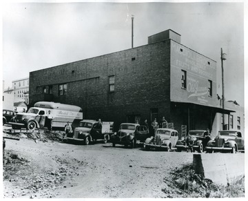 A view of the exterior and grounds of the Mascioli Brothers Company, Wholesale Fruits and Produce store in Morgantown, West Virginia.