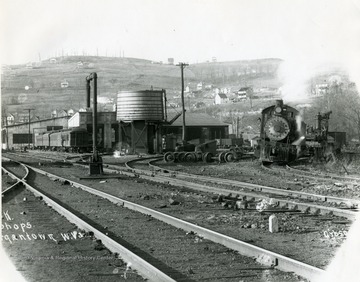 View looking northwest at the Sabraton Yards of the Morgantown and Kingwood Railroad Shops.