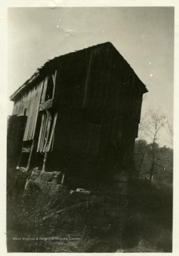 View of the Vannoy's Grist Mill, built in 1860, in Barbour County, West Virginia.