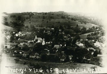 Aerial view of Boothsville in Barbour County.
