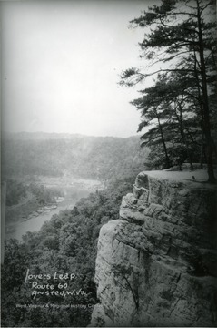 View of Lover's Leap on Route 60 in Ansted.
