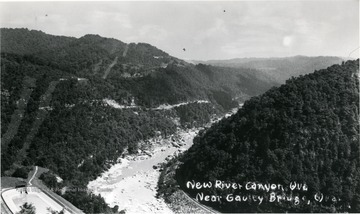 View of the New River Canyon by the Gauley Bridge.
