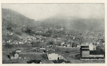 'Plate VI - Showing Town of Burnsville, Braxton County, Looking Southeast, and Typography of Monongahela and Conemaugh series.'