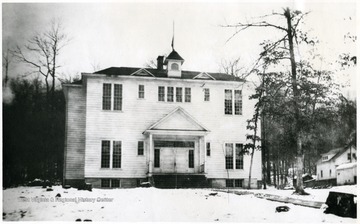 View of Rainelle Public School in Greenbrier County. The first public school.