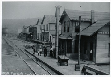 View of tracks running through Dobbin, W. Va. a once thriving town before the 1900's and now a ghost town in Grant County, W. Va.