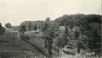 A view of the school building and chapel, completed in 1917.