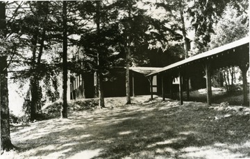 Image dates from sometime after 1950. The gymnasium, built in 1928, not only affords a place for physical education classes, but is the scene of many delightful social functions throughout the year.