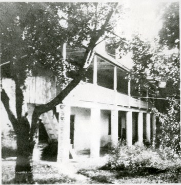 Side porches of the old Towner house; now the Presbyterian Manse, at the corner of German and Church Street.