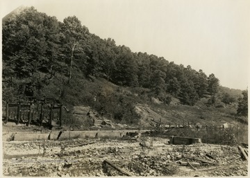 A close-up view of an abandoned coal operation at the west end of passing track, Dingess, W. Va.