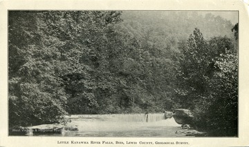A view of Little Kanawha River Falls in Bois, Lewis County, West Virginia. This photograph was part of the Geological Survey.