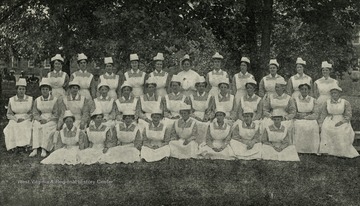 A group portrait of the nurses at Weston State Hospital.