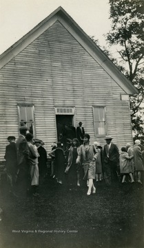 People gather for a June meeting held at the Indian Creek Primitive Baptist Church in Greenville.