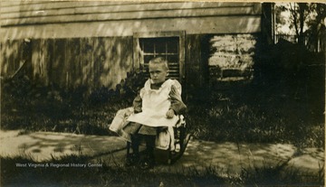 Helen Houston Ballard at age 4, after a bout with typhoid fever.