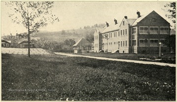 View of the ward for the sick male patients at Spencer State Hospital.