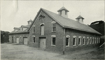 Exterior view of the barn at Spencer State Hospital.