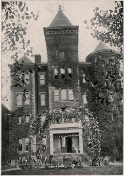 A view of the main enterance to the Second Hospital for the Insane.